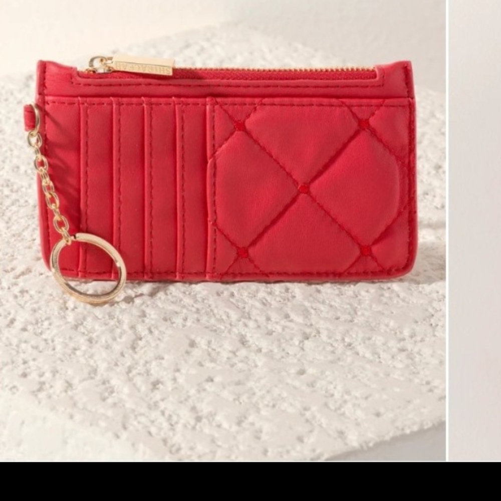 Shimano Red Quilted Key & Card Holder